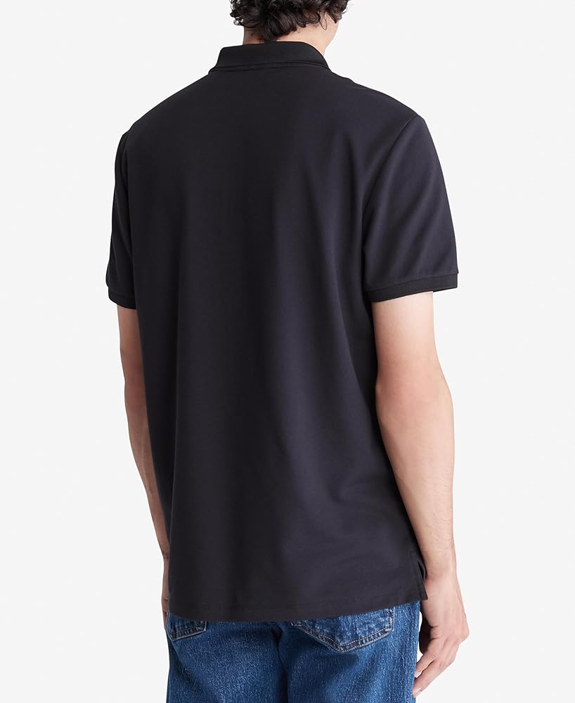 Amazon | Calvin Klein メンズ テックジップポロ, ブラック